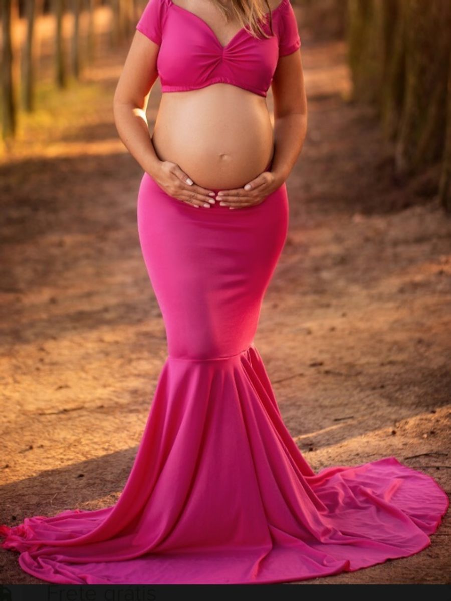 vestido de gravida cha de bebe