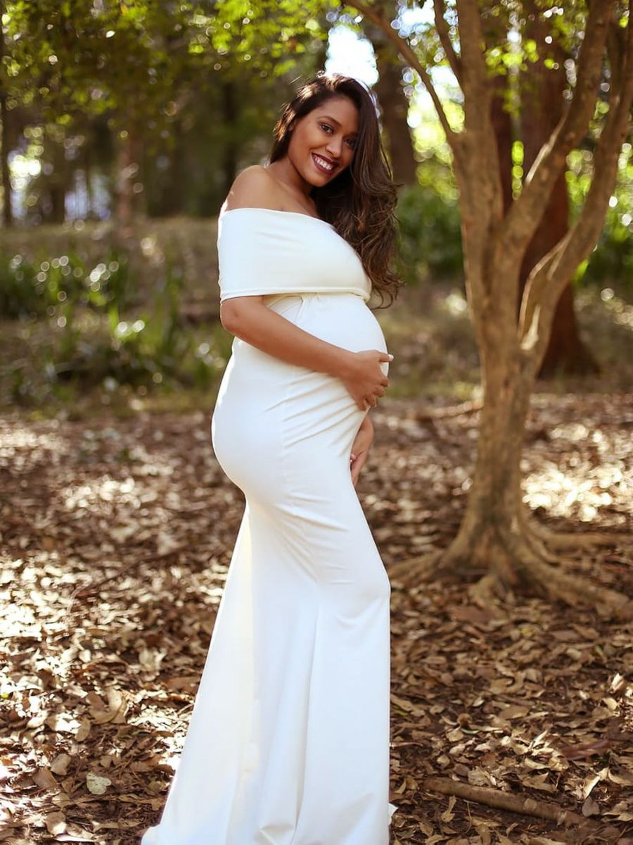 vestido gestante para ensaio fotografico
