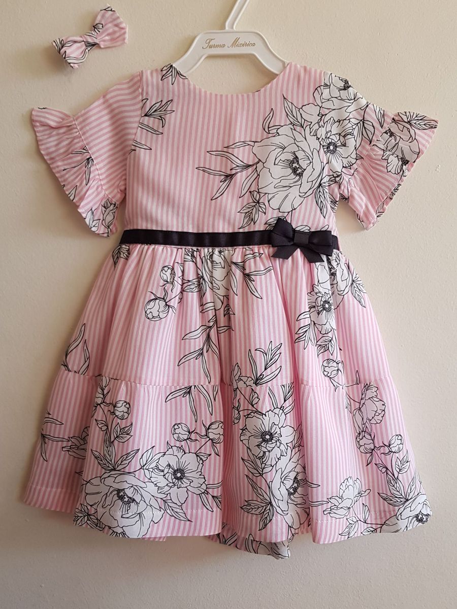 vestido infantil de viscose