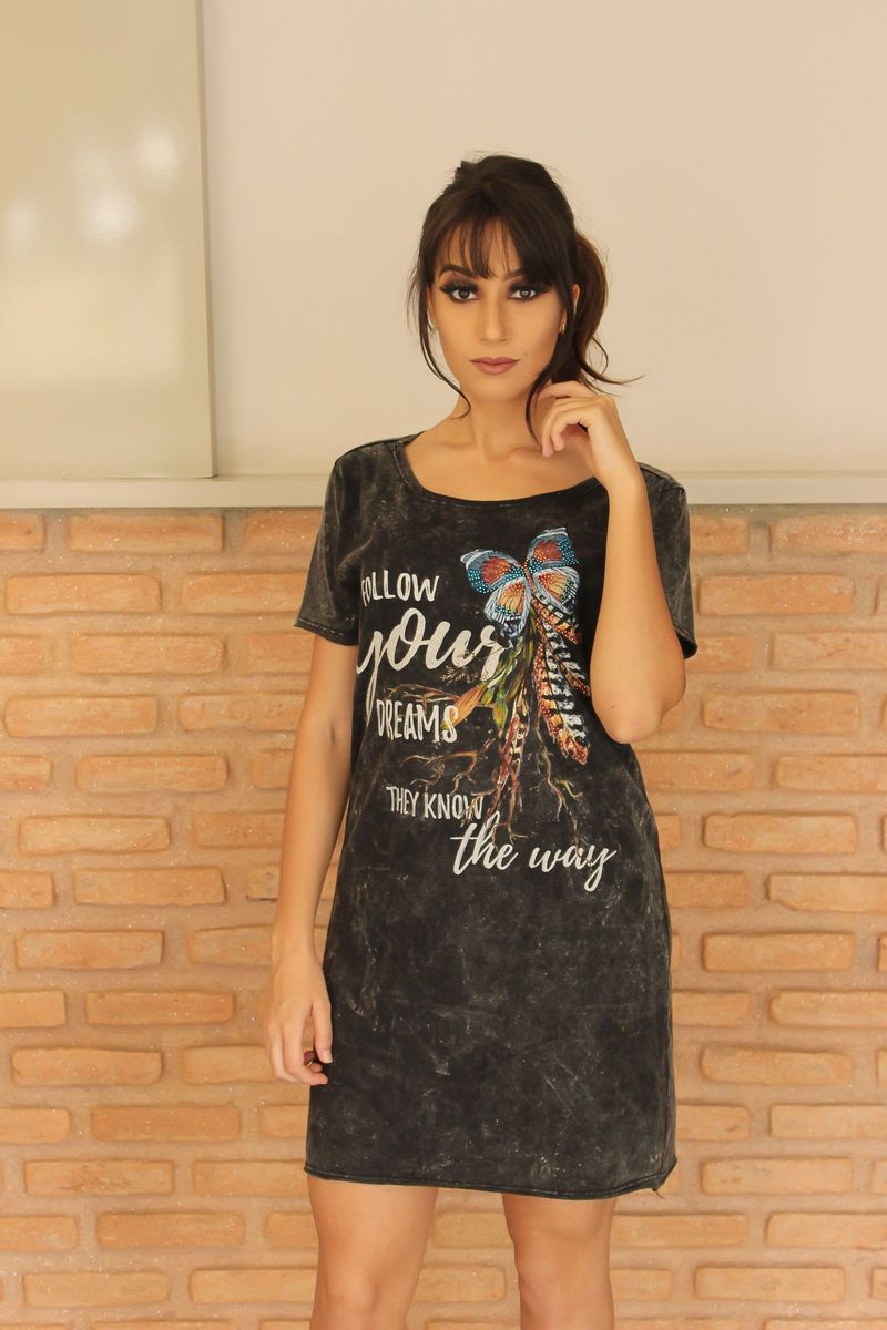 vestido malha de algodão