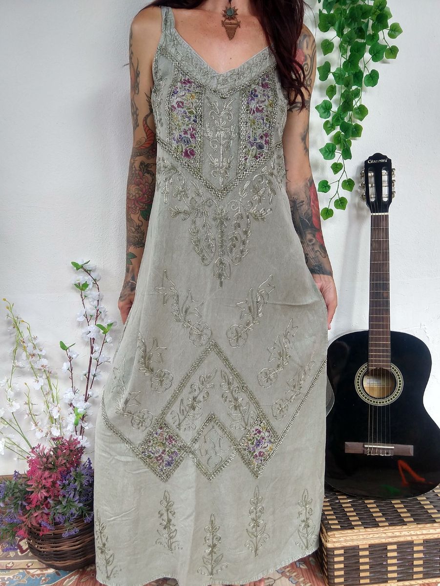 Vestido indiano hot sale hippie