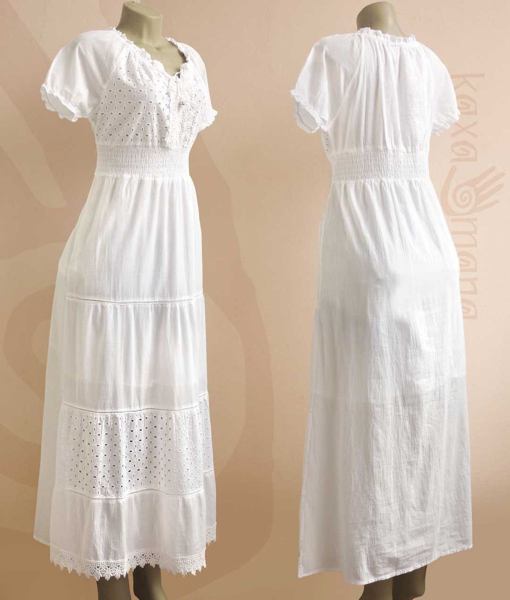 vestido branco longo indiano