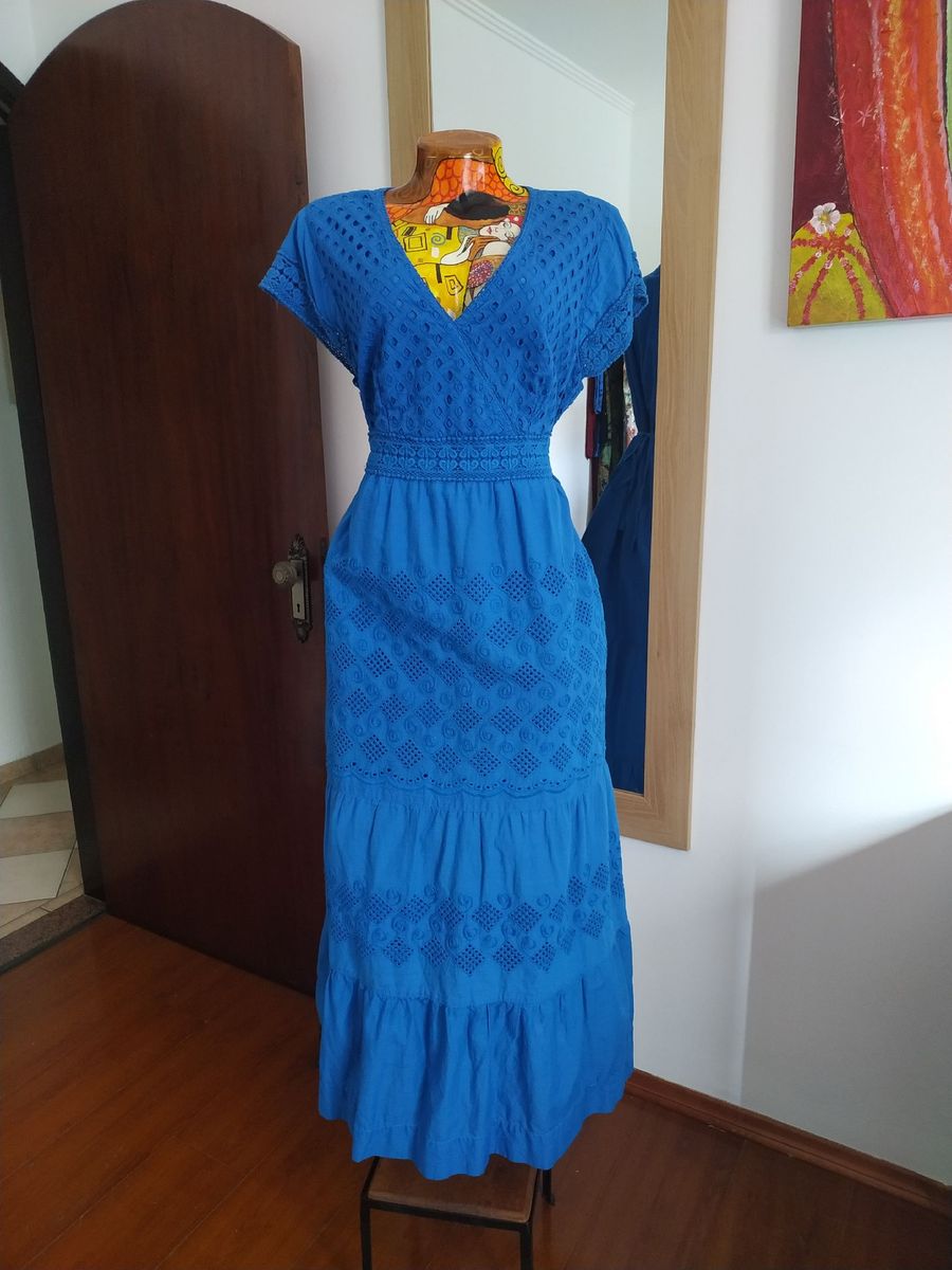 vestido indiano azul