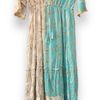 vestido indiano premium - detalhes em lurex dourado, bordado nas mangas - tamanho g - novo! - evasê premium