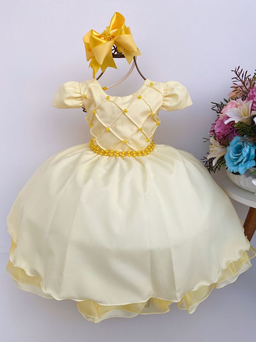 Vestido Infantil de Festa de Aniversário Formatura Princesa e Florista