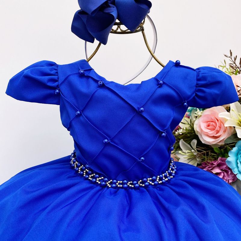 Vestido formatura best sale infantil azul