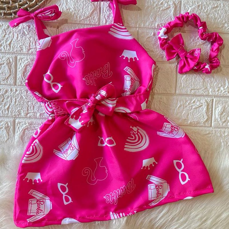 Vestido Infantil Barbie / Roupa de Menina da Barbie com Tiara, Roupa  Infantil para Menina Nunca Usado 88941184