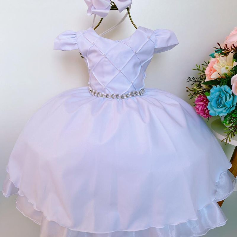 Vestido Infantil de Festa de Aniversário Formatura Princesa e Florista