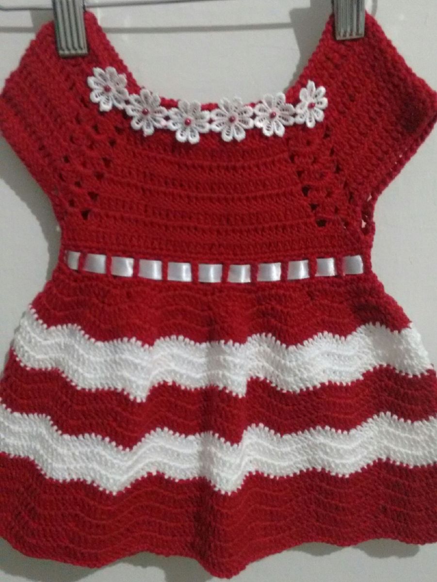 vestido infantil croche