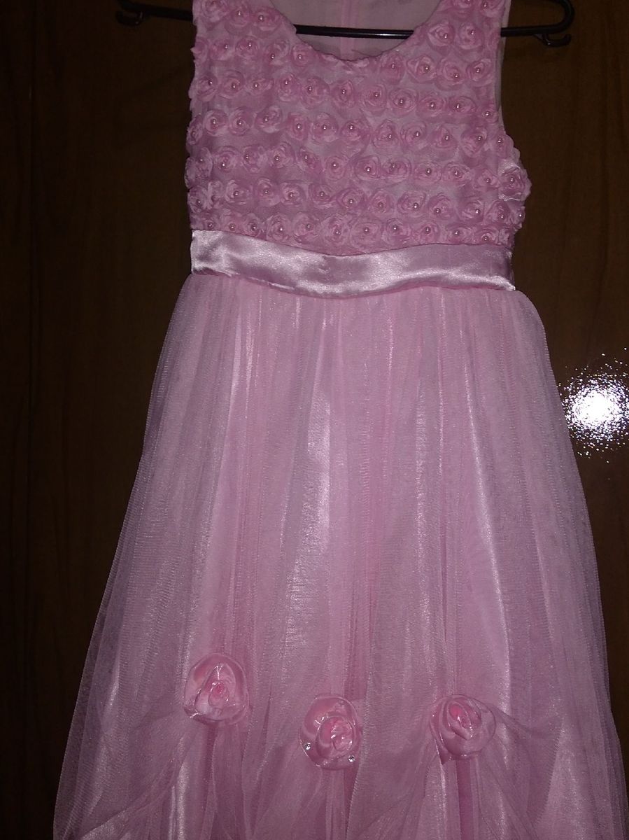 vestido infantil de seda