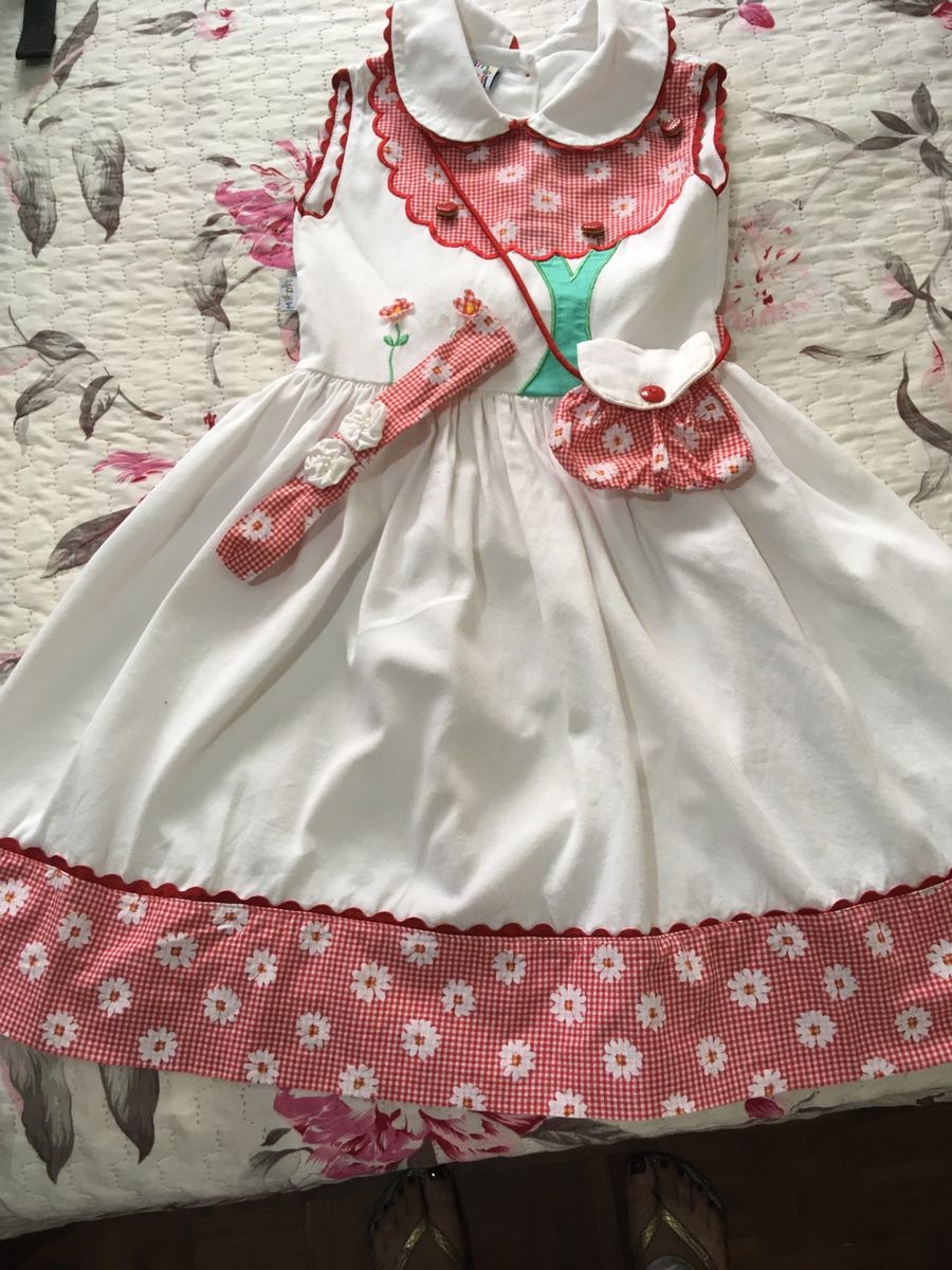 vestido de sarja infantil