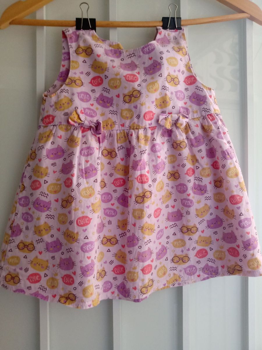 Vestido de best sale tricoline estampado infantil