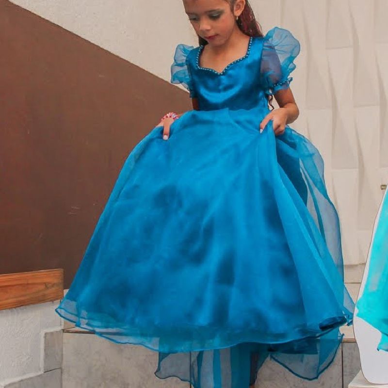 Fantasia Cinderela Infantil Vestido Original Princesa Disney Tamanho: G