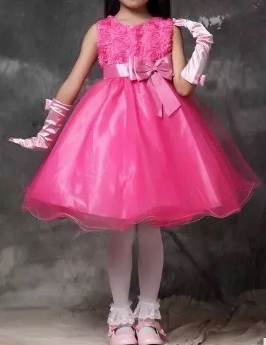 vestido de aniversário rosa