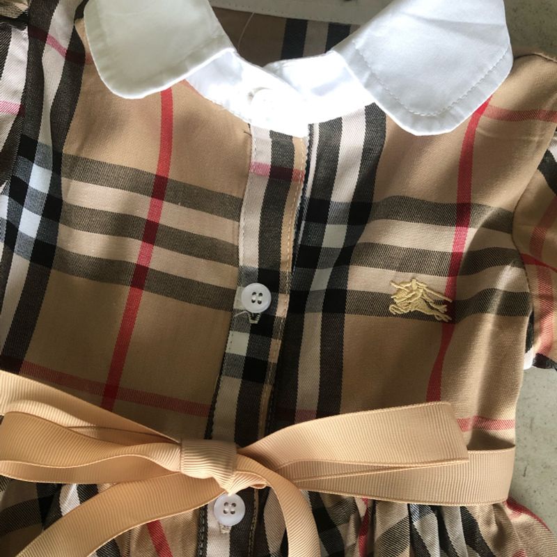 Vestido Infantil Festa Luxo Burberry Inspired Roupa Infantil para Menina Burberry Nunca Usado 49160531 enjoei