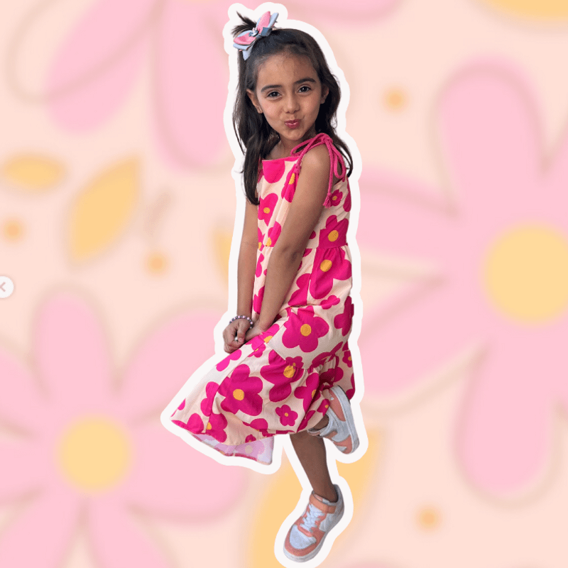 Vestido Infantil Floral Pink | Roupa Infantil para Menina Lamaju Nunca  Usado 92938531 | enjoei