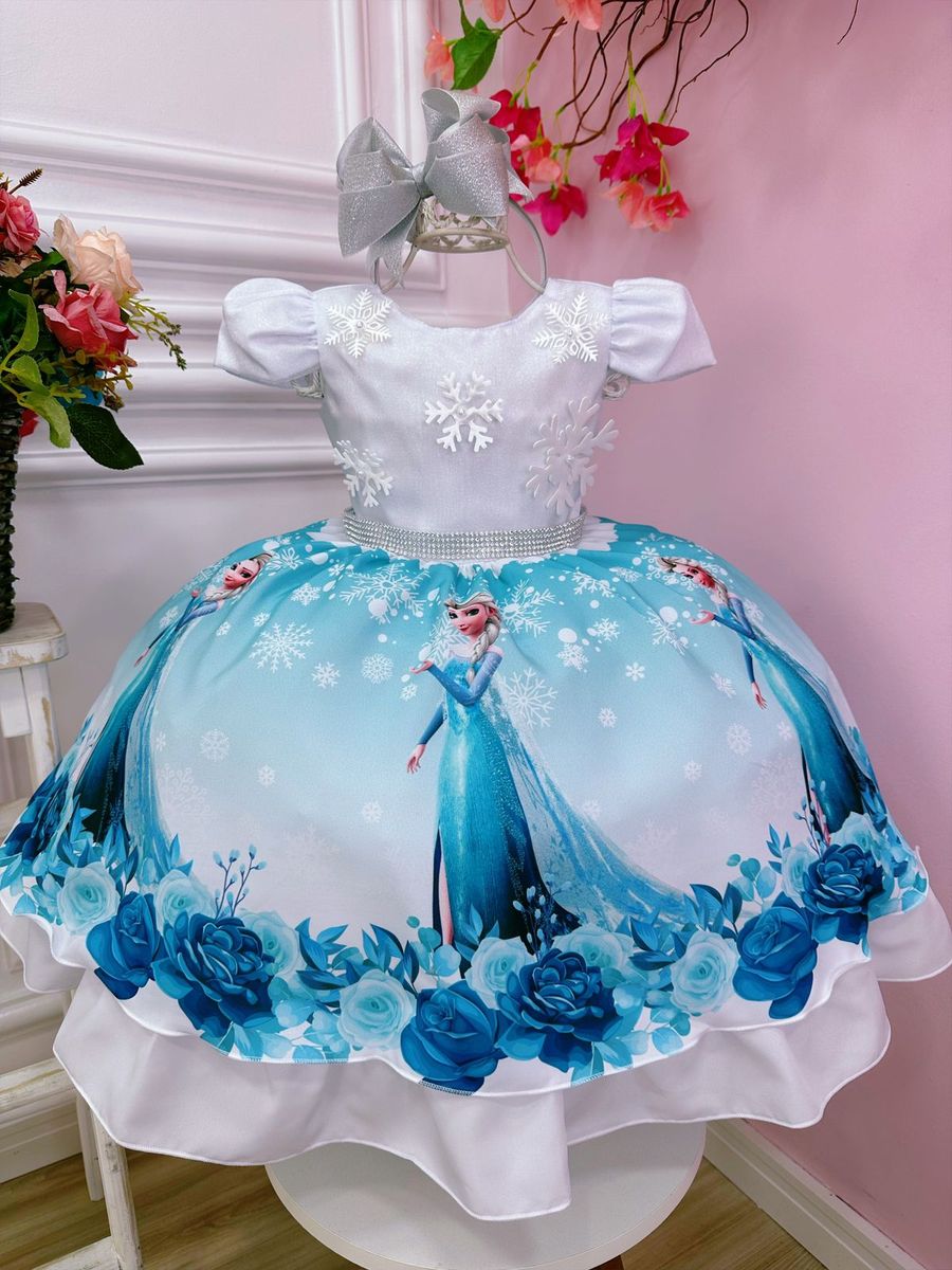 Vestido Frozen Elsa Fantasia com Capa | Roupa Infantil para Menina Nunca  Usado 77226989 | enjoei