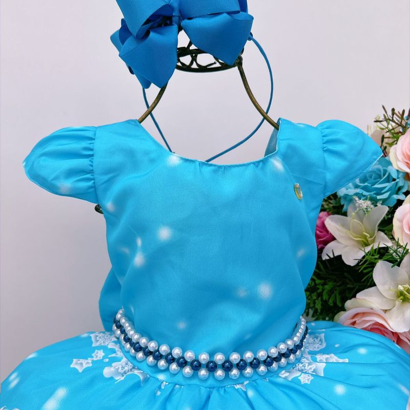 Vestido Infantil Frozen Elsa Branco Azul Aniversário Temático Festa  Fantasia Ctdlxfrozen01ano, Roupa Infantil para Menina Nunca Usado 91166655