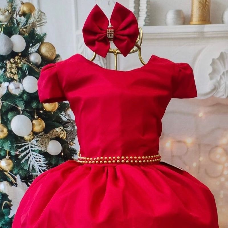 Roupa de store natal para menina