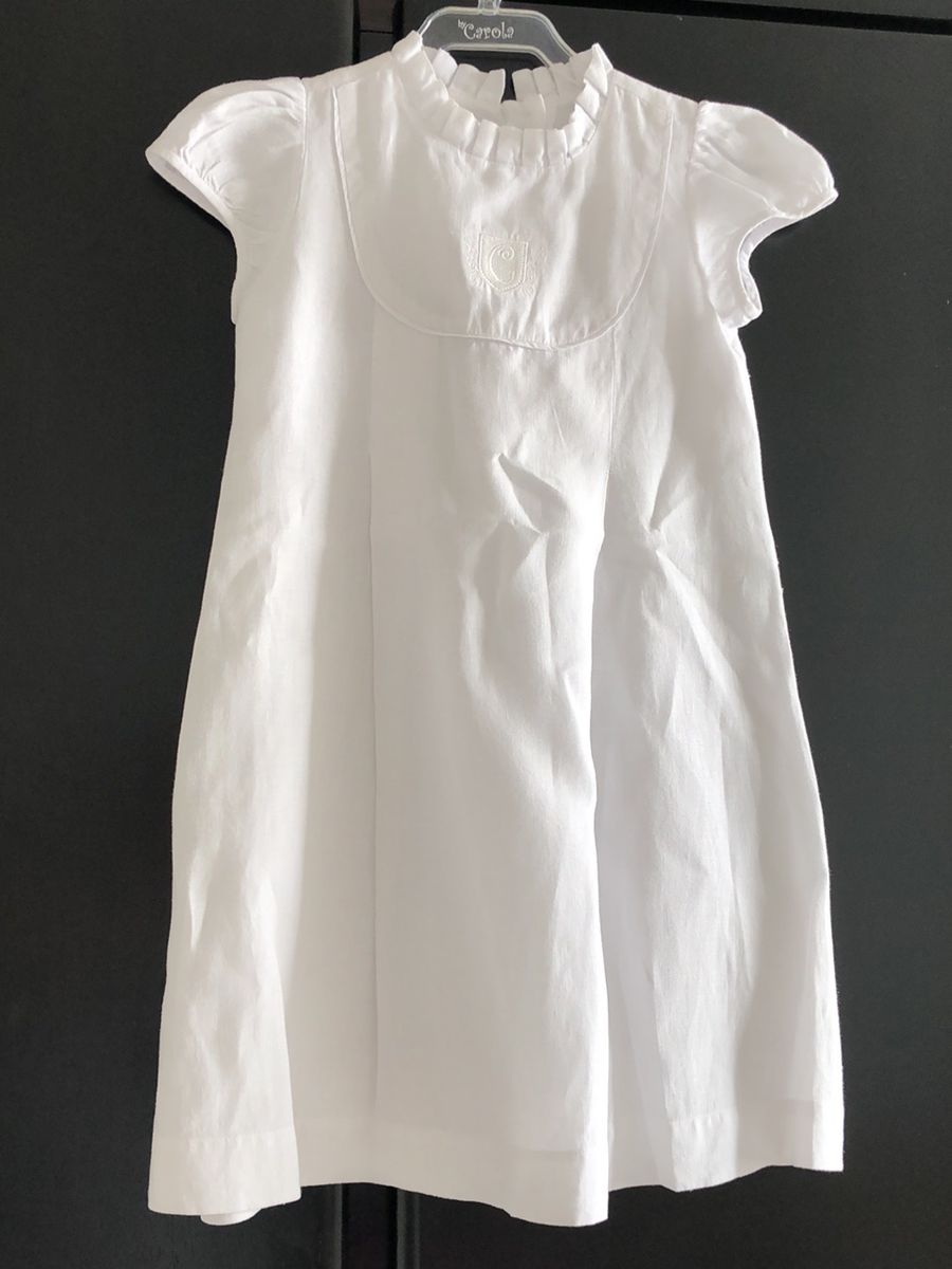 vestido infantil de linho