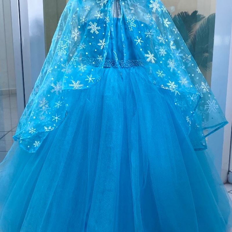 Vestido da elsa de 2024 criança