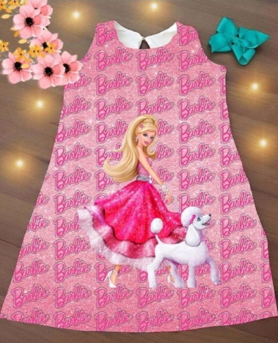 Vestido Infantil Barbie / Roupa de Menina da Barbie com Tiara, Roupa  Infantil para Menina Nunca Usado 88941184