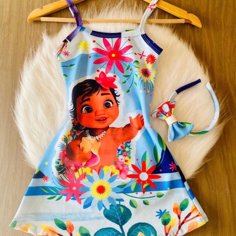 Vestido Infantil Personagem Moana - Tamanho 2 (Veste 2 a 4 Anos), Roupa  Infantil para Menina Nunca Usado 78077057