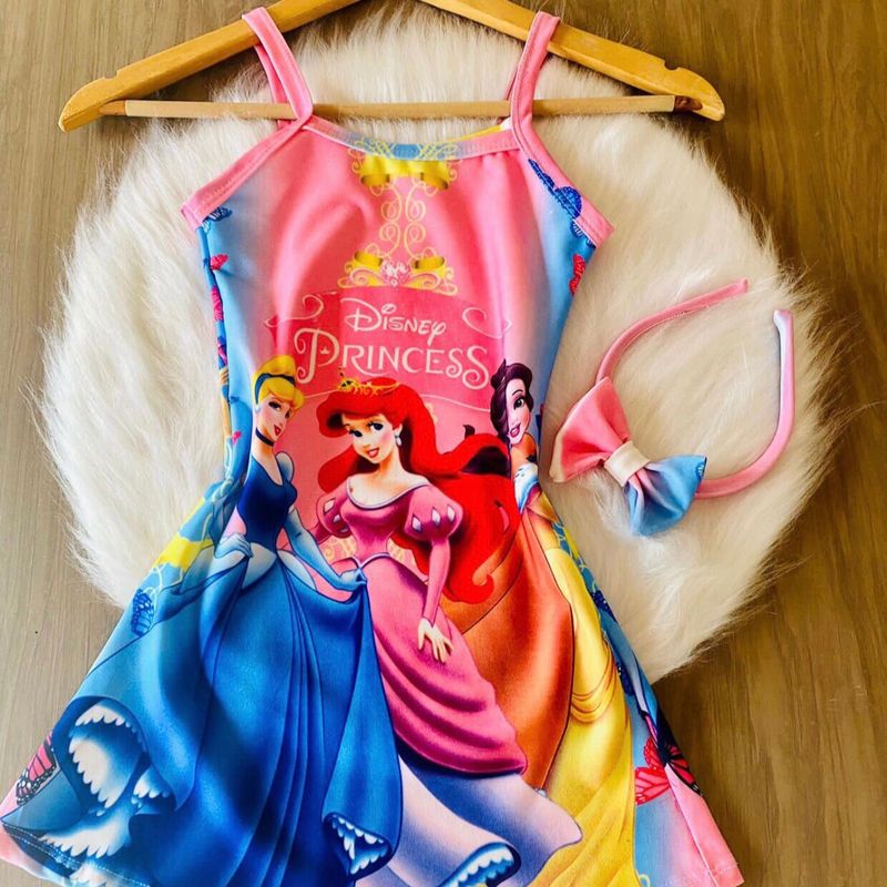 Vestido Infantil Menina Personagens Vestido Moranguinho Moana Minnie Hello  Kitty Princesas Cinderela | Nunca Usado 82739454 | enjoei