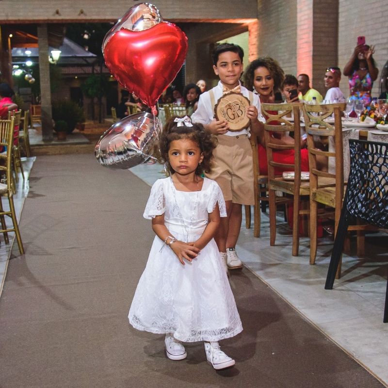 Vestido de noivinha hot sale infantil para casamento