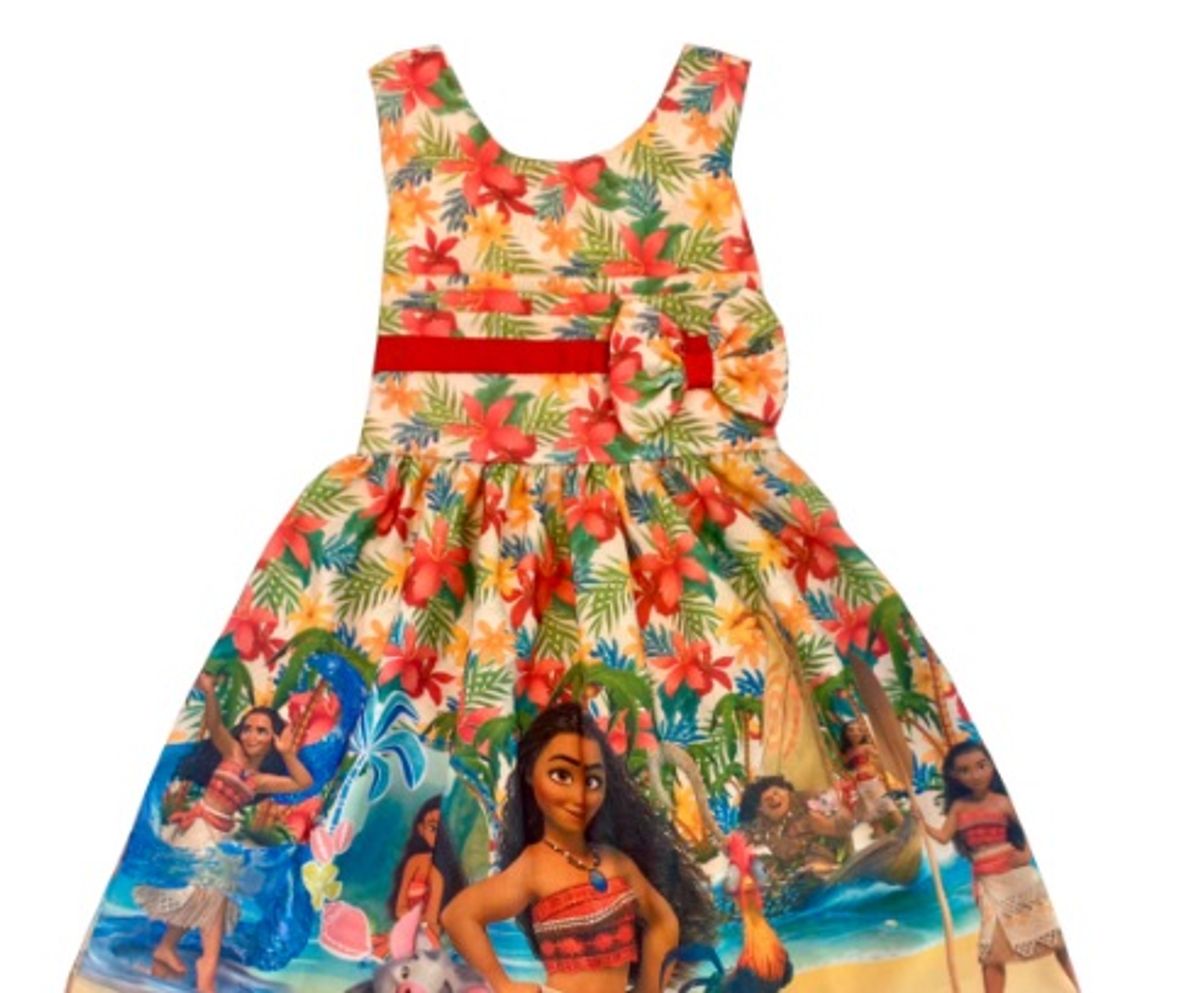 Fantasia Princesa do Mar Moana Vestido PP (2 a 4 anos)