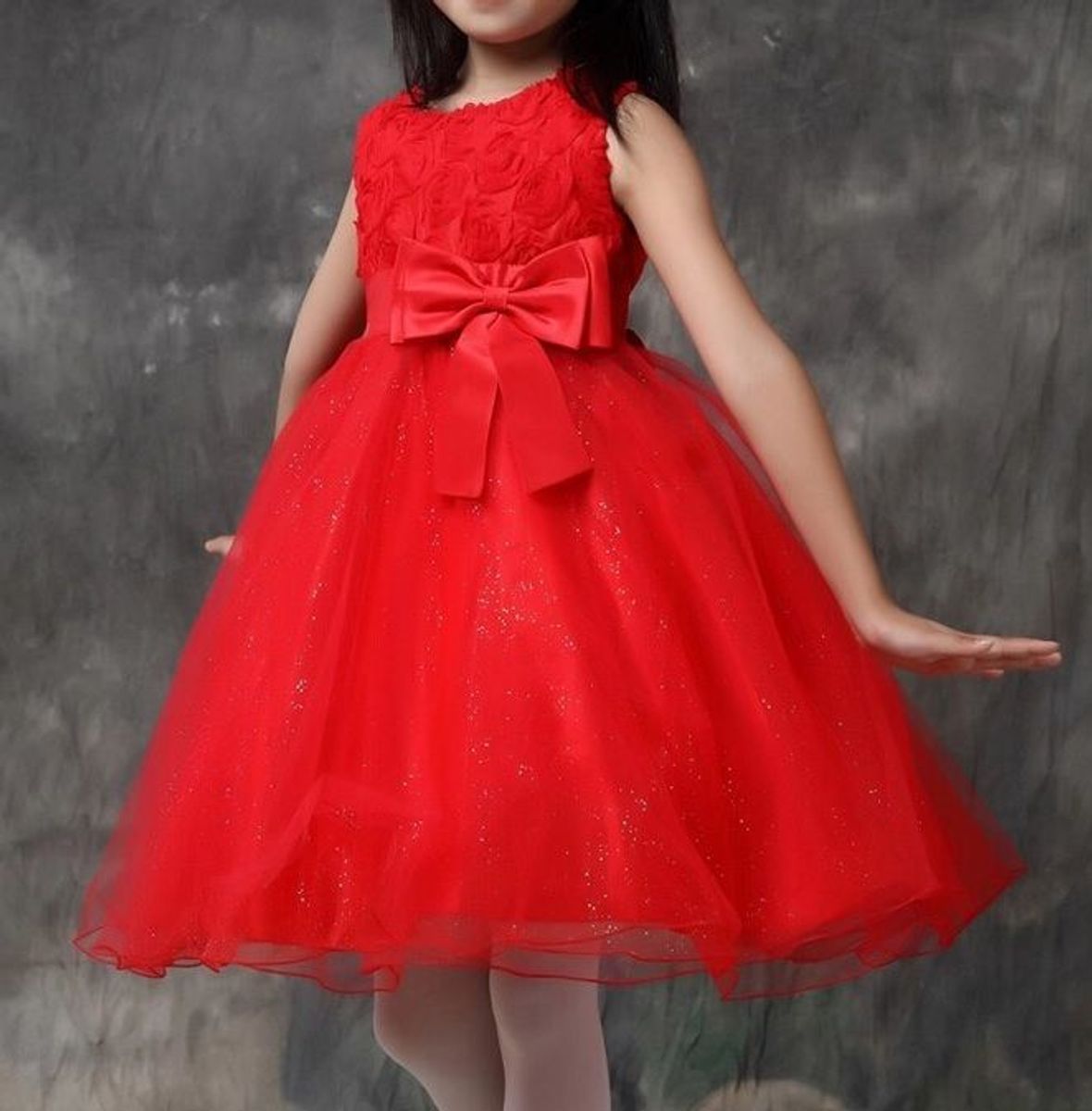 vestido de princesa infantil vermelho