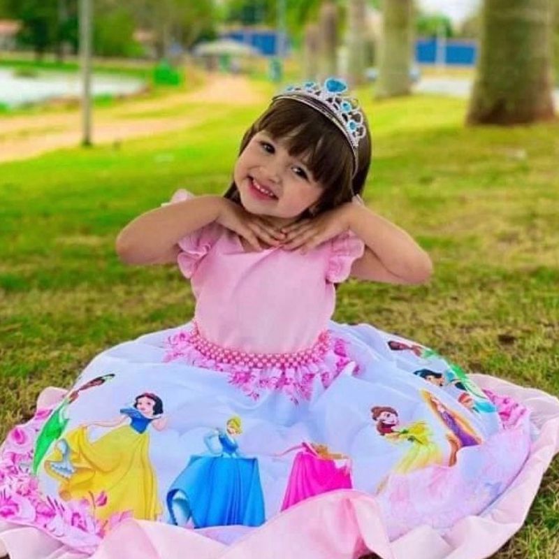 Vestido infantil best sale das princesas