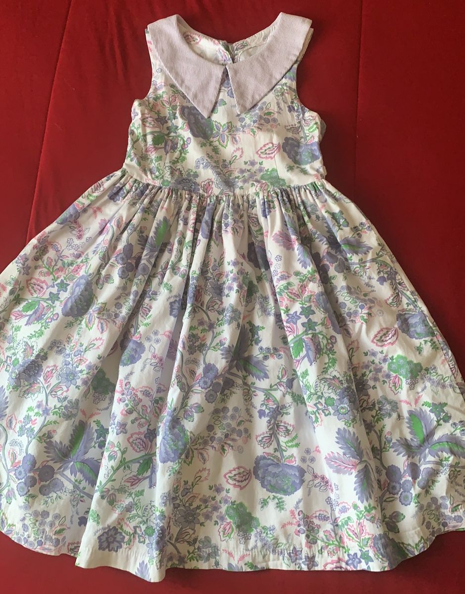 vestido rodado infantil florido