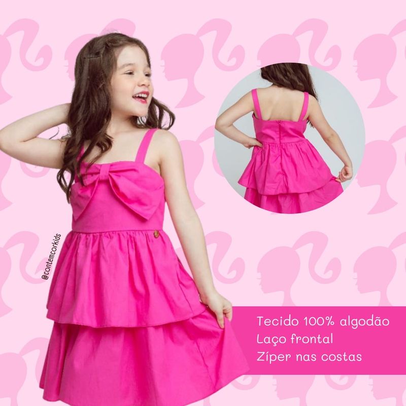 Vestido Infantil Barbie / Roupa de Menina da Barbie com Tiara, Roupa  Infantil para Menina Nunca Usado 88941184