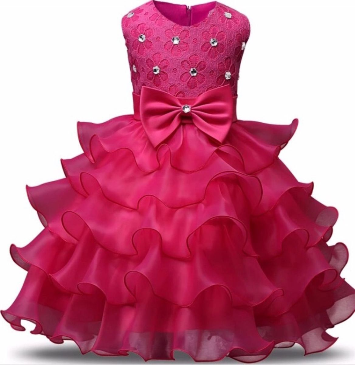 vestido rosa rodado infantil