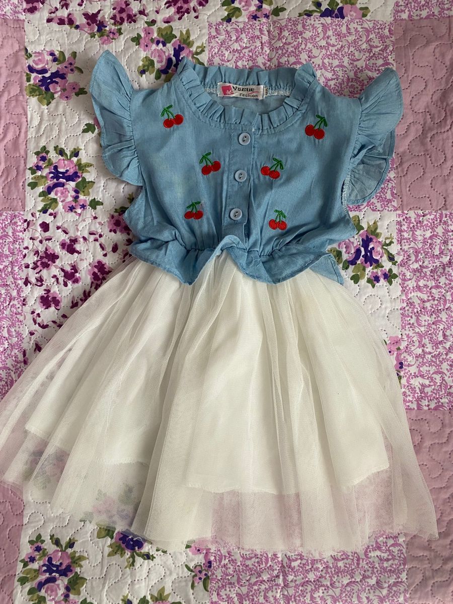 Vestido infantil best sale saia de tule