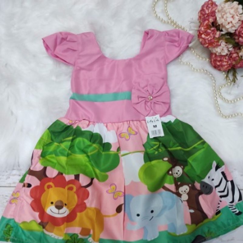 Vestido Infantil Temático Safari Baby Menina Tamanho P: Veste a Anos  Roupa Infantil para Menina Nunca Usado 78072122 enjoei