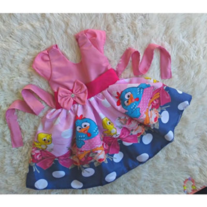 Vestido Infantil Tematico Simples Moana Baby Rosa