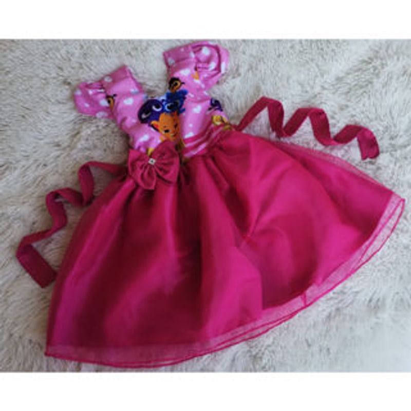 Vestido Infantil Temático Simples Moana Adulta Rosa - aurea