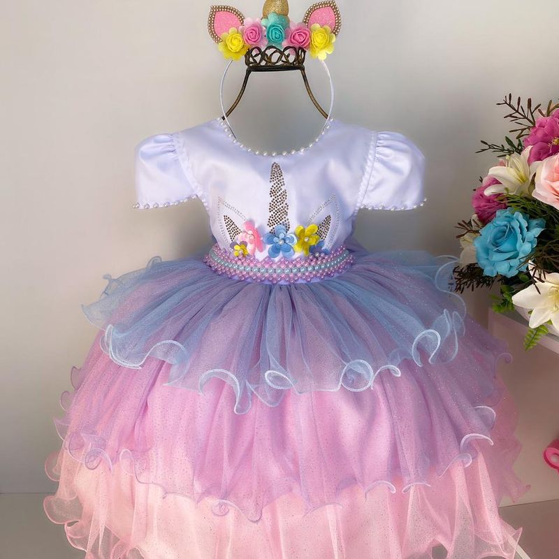 Roupa infantil 2024 tema unicornio