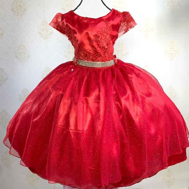 Vestido formatura infantil store vermelho