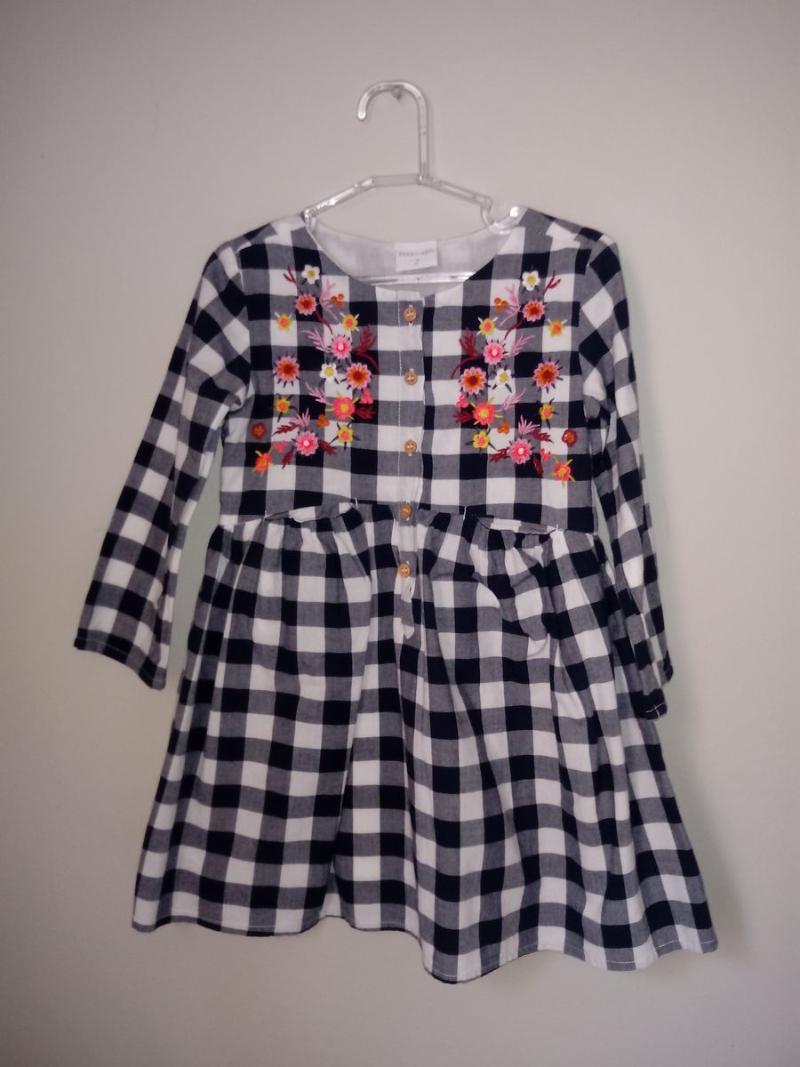 vestido xadrez infantil riachuelo