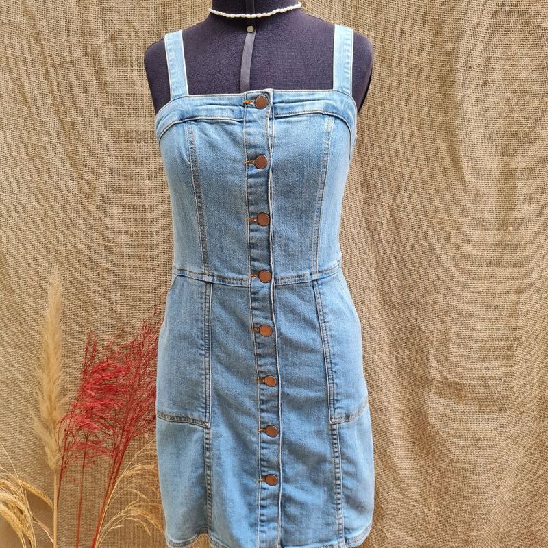 Vestido store jeans coladinho