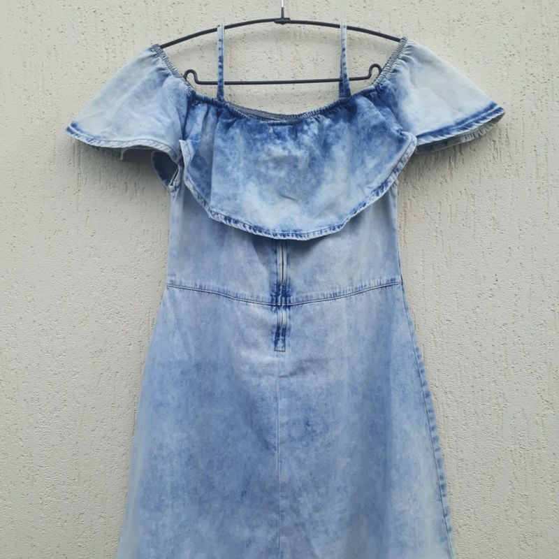 Vestido jeans 2024 ciganinha marisa