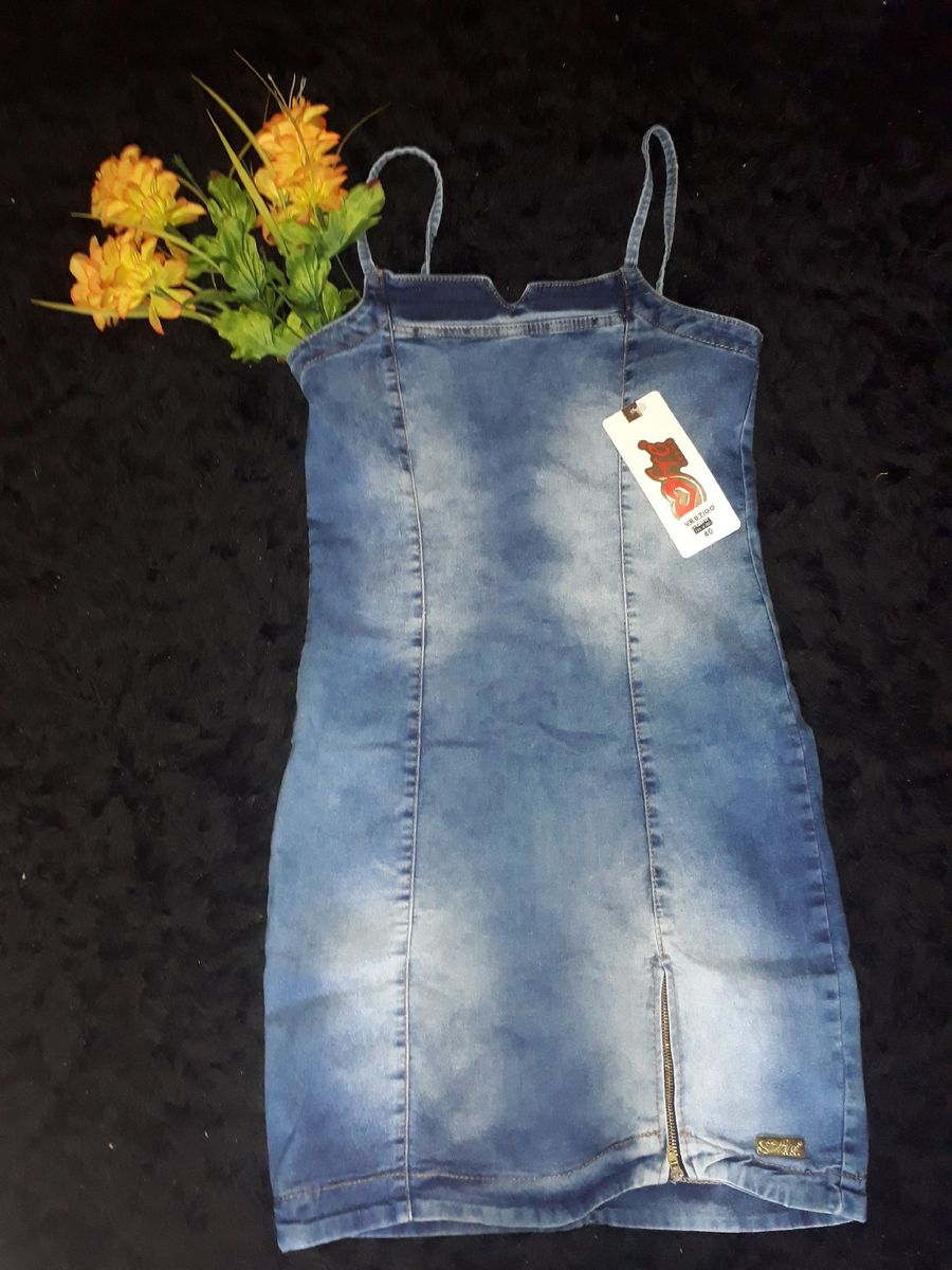 vestido jeans com elastano