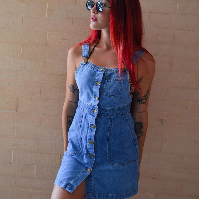 Vestido jeans forever store 21