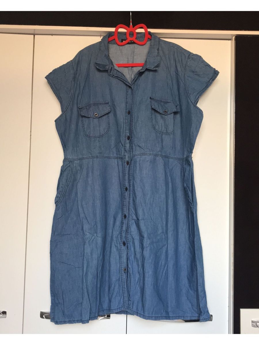 vestido jeans marisa plus size