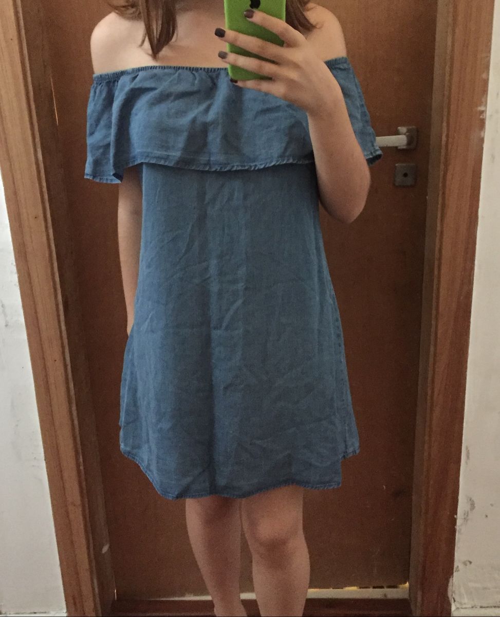 vestido soltinho jeans