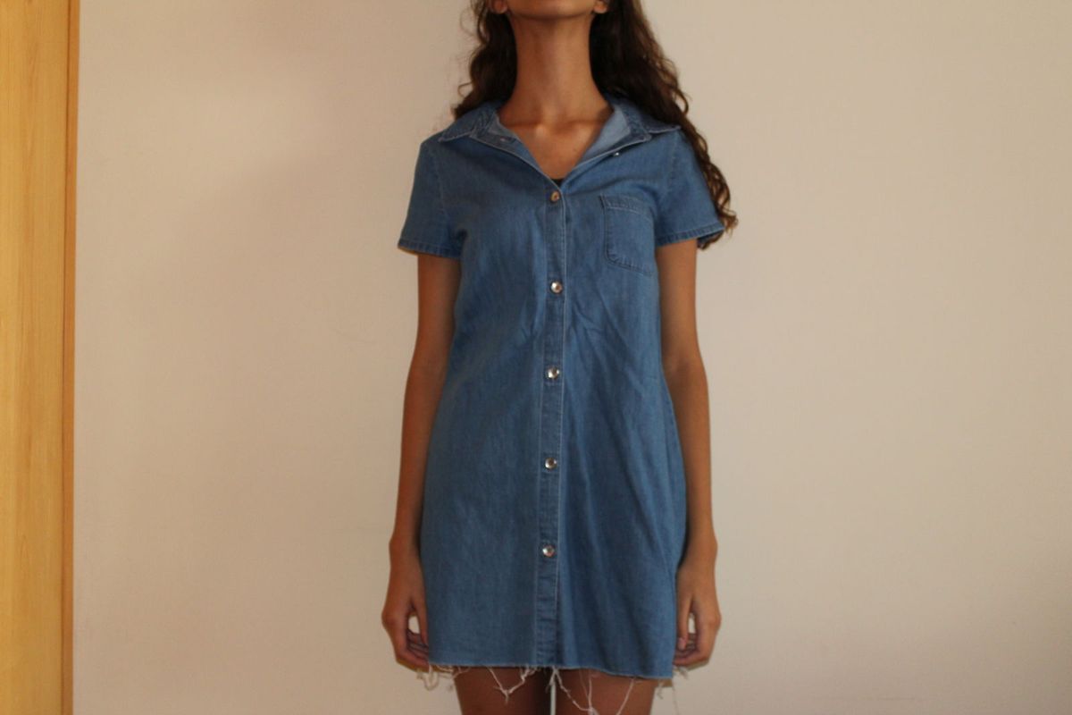 vestido jeans zara