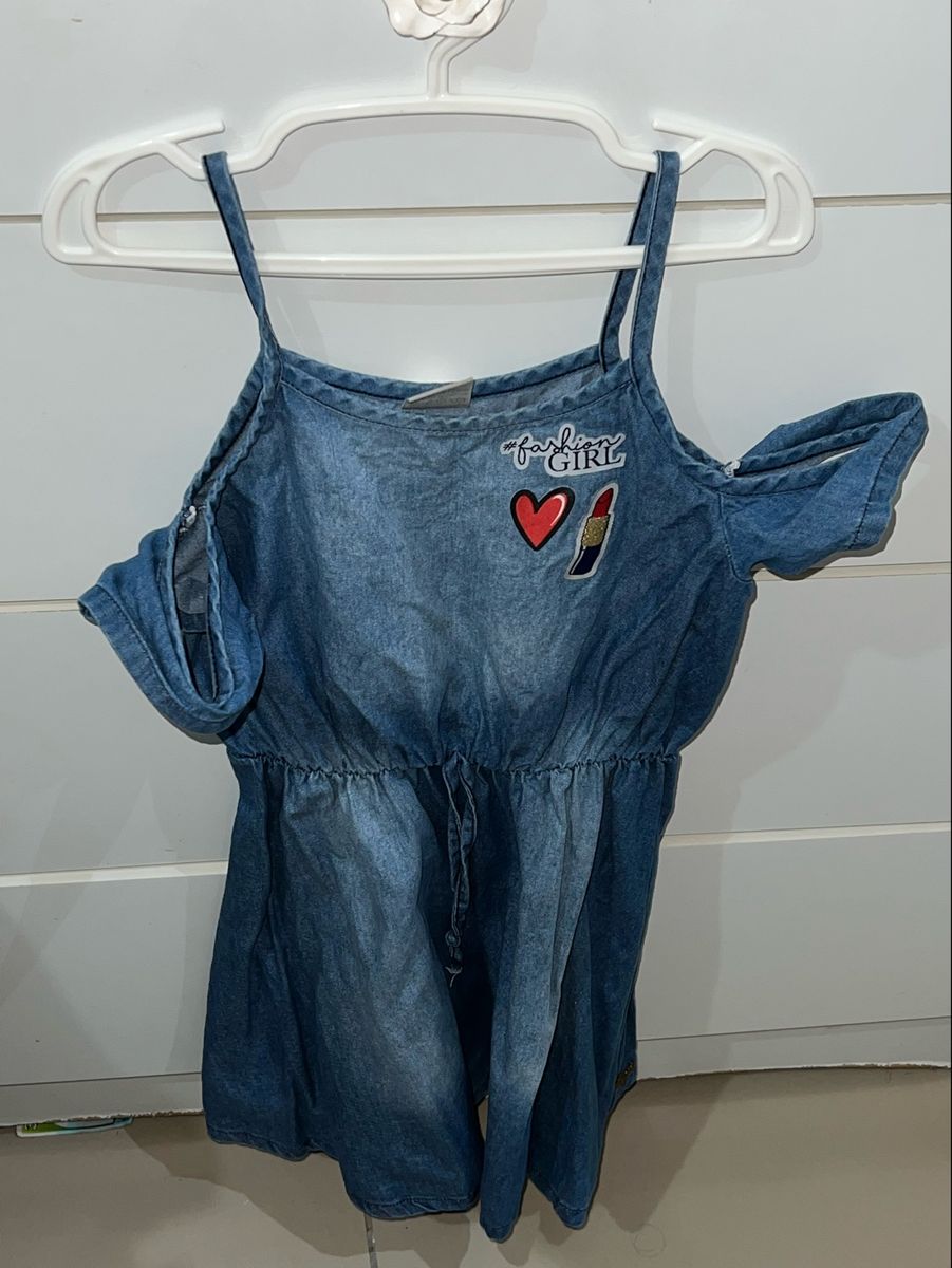 Vestido jeans infantil sales carinhoso